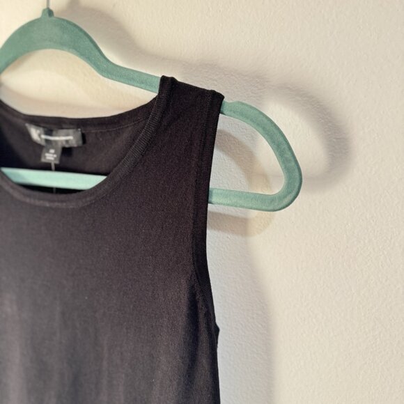 NWT INC International Concepts Tank Top Blouse XS Black White Ruffle Lace Floral - Picture 2 of 8